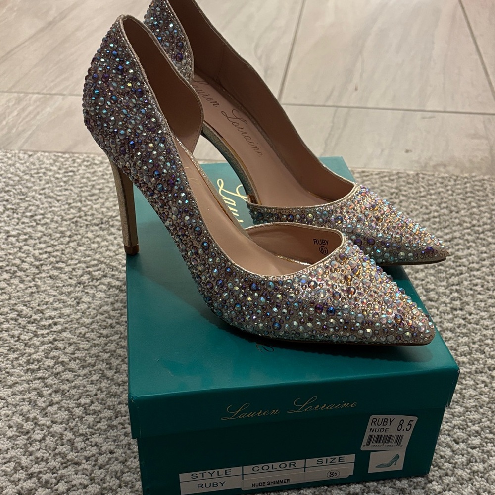 Lauren Lorraine Multicolor Sparkle Heels